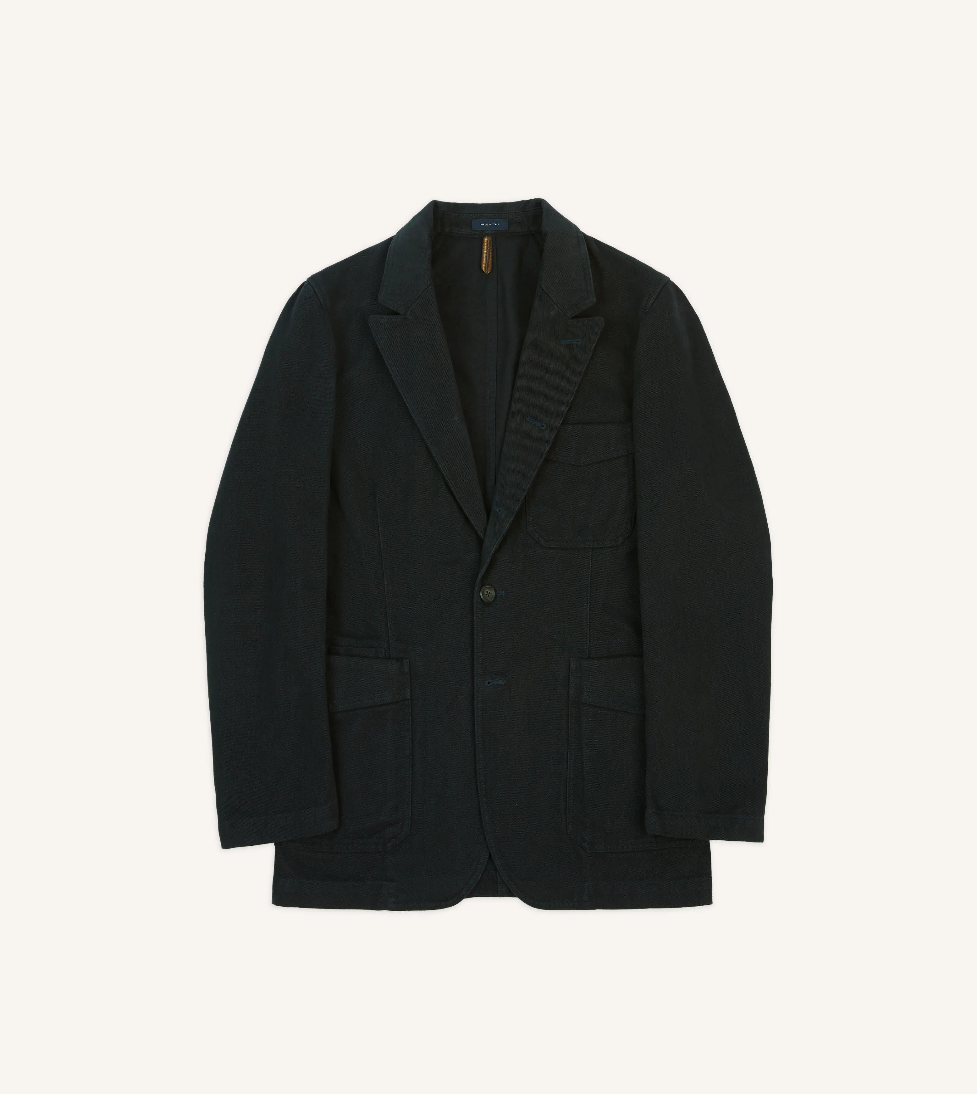 Drake's by A. Levine Black Cotton Games Blazer Mk. II