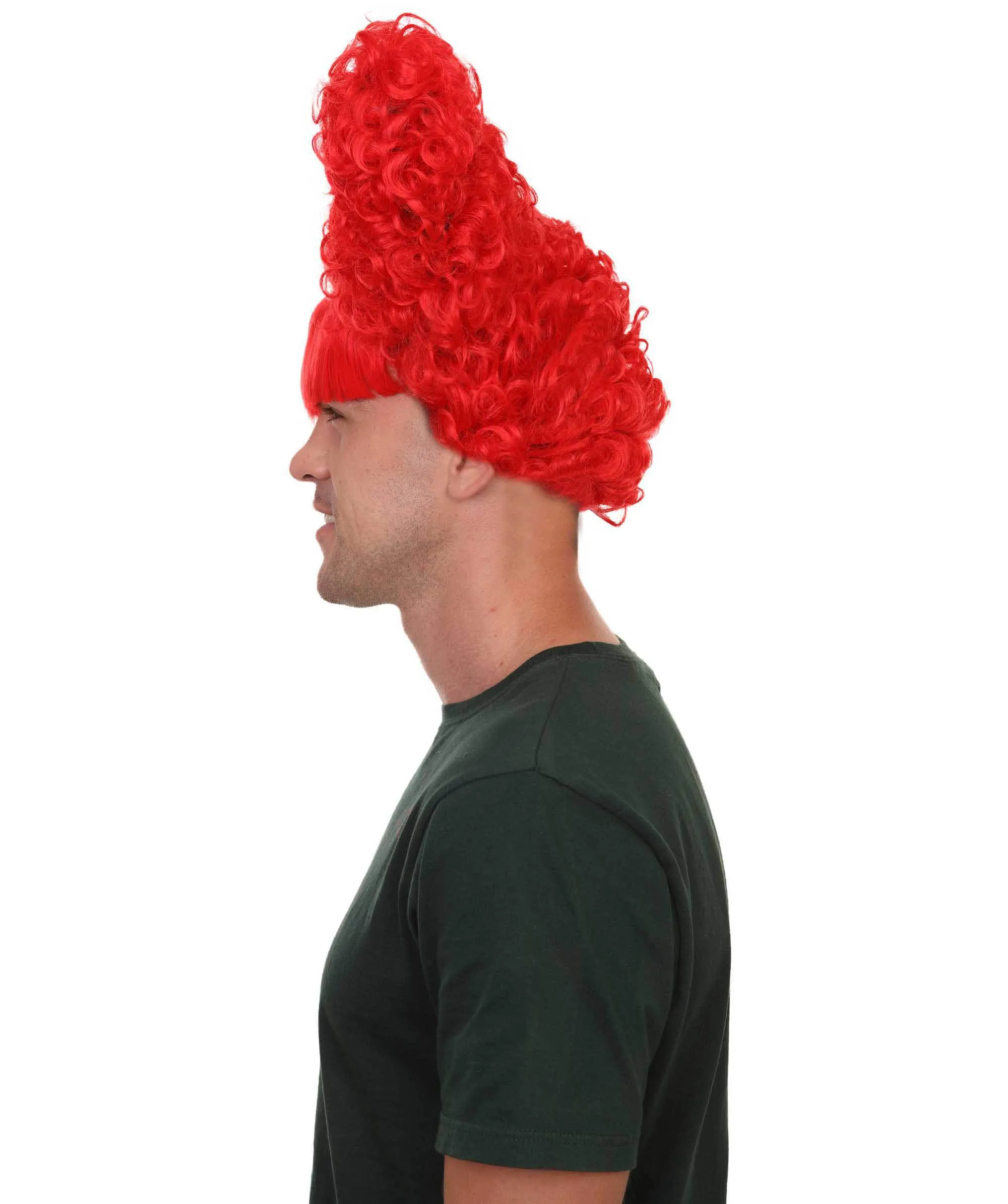 Drama Queen Red Mens Wig | Red Cosplay Halloween Wig | Premium Breathable Capless Cap