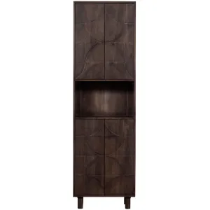 Draw Walnut Mango Wood 4 Door Storage Cabinet