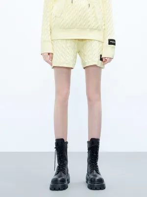 Drawstring Waist Knit Shorts