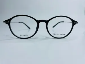 Dream Fever K7004 Black Silver Oval Italy Eyeglasses