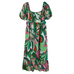 Dress Casual Midi By Tcec In Green, Size: S