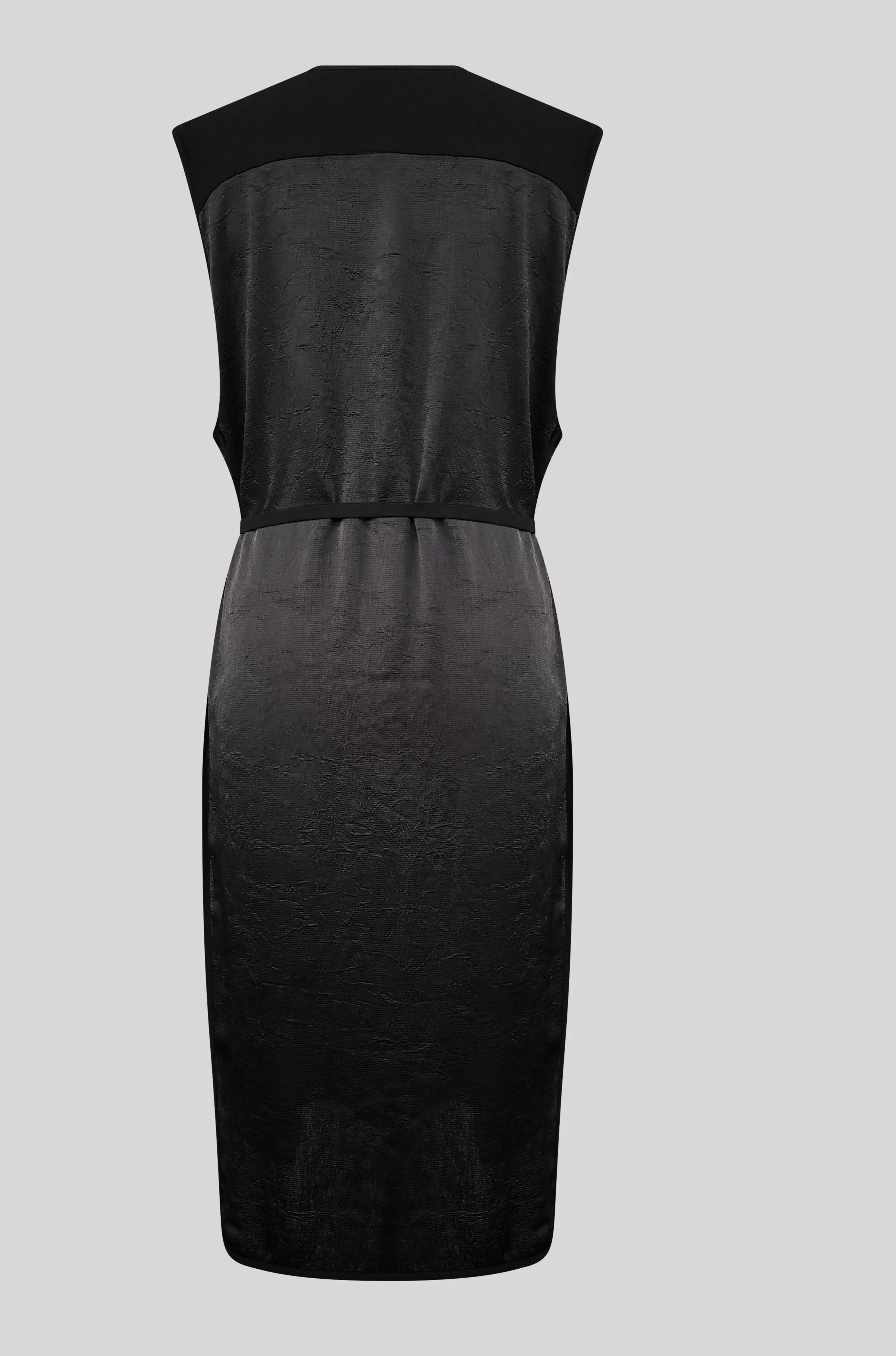 DRESS SLEEVELESS - black shiny