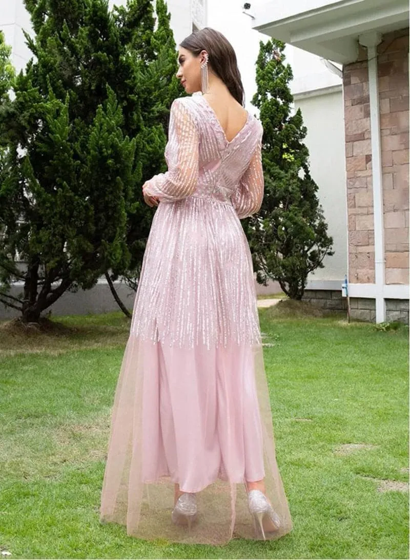 DressBetty - Summer Elegant Long Sleeve Gauze Tulle Wedding Dress