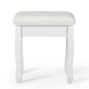 Dressing Table Stool, Pure White Color