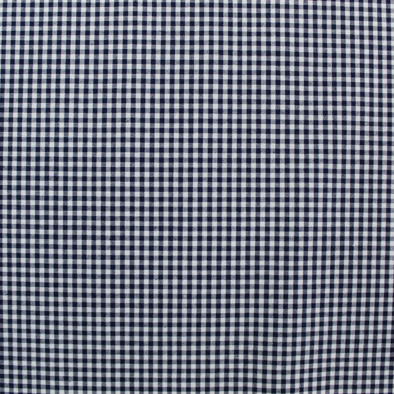 Dressmaking Cotton Mini Gingham - Navy and White