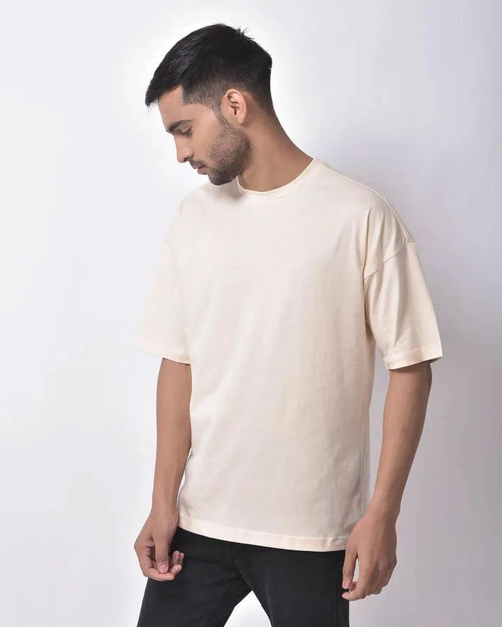 Dropshoulder Tee - Cream