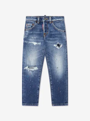 Dsquared2 Boys Distressed Denim Jeans In Blue