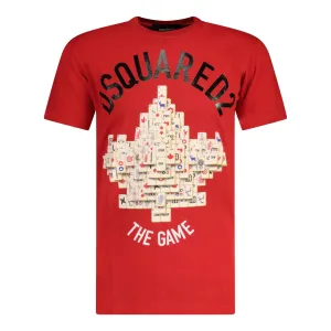 DSQUARED2 Tile Logo T-Shirt Red