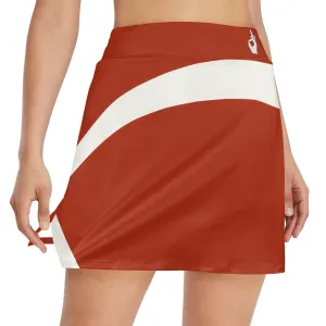 DTIRust and White Stripe Skirt with Pocket