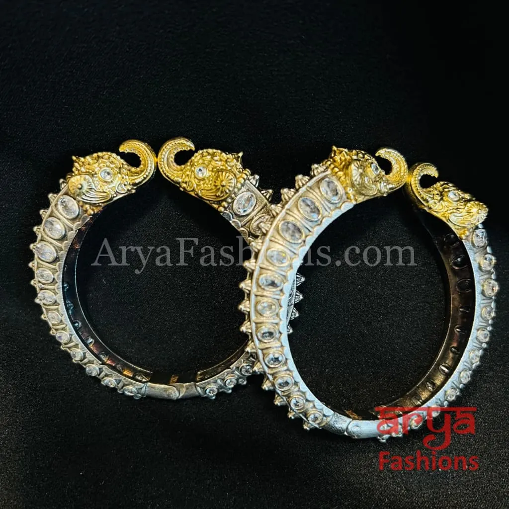 Dual Tone Elephant Theme Tribal Kada Bangles