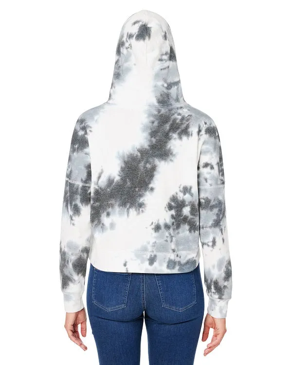 Dualing Skeletons Tie Dye Cropped Hoodie