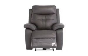 DUBLIN Leather Electric Recliner - Charcoal