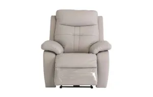 Dublin Leather Electric Recliner - Light Grey