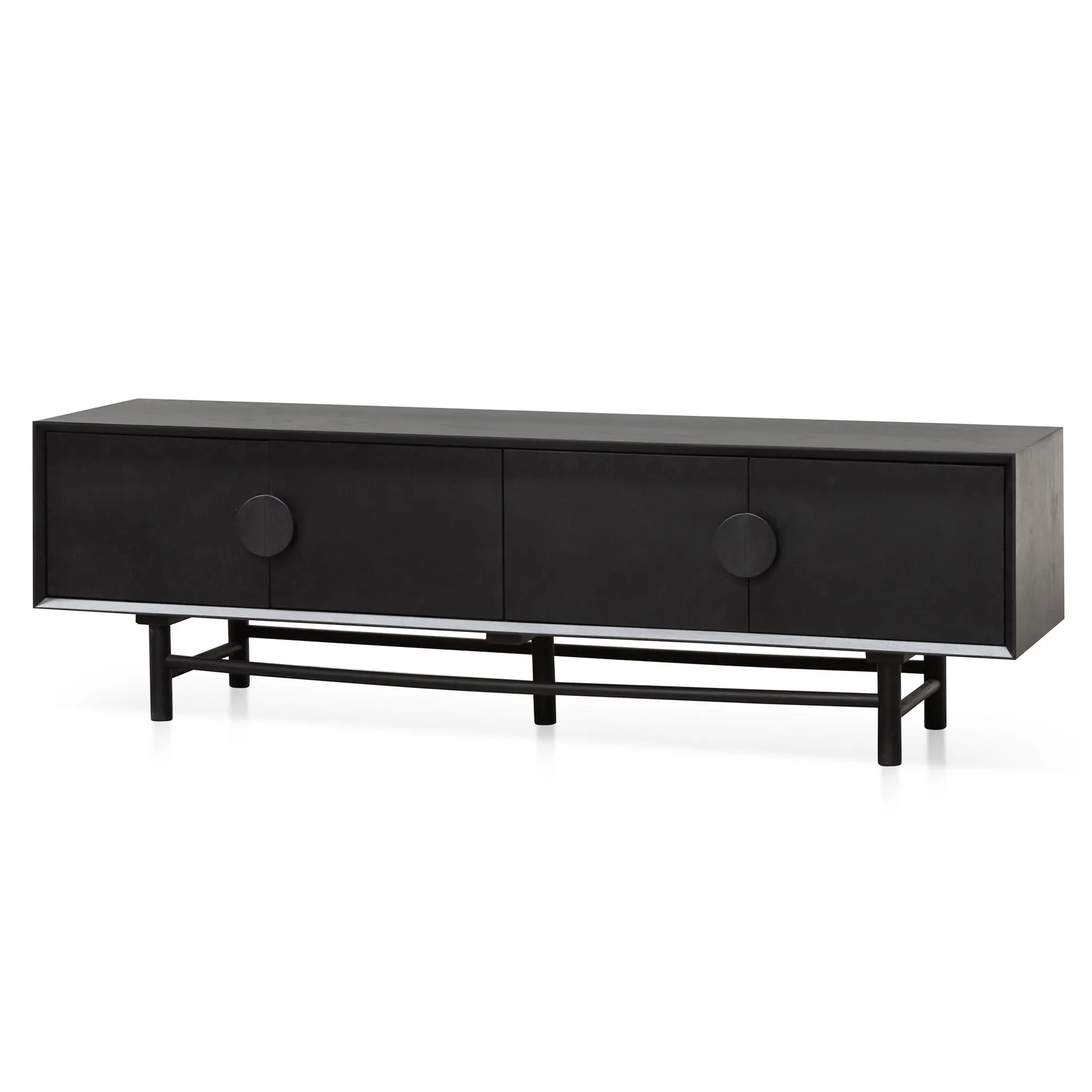 Ducan 1.8m Wooden TV Entertainment Unit - Black