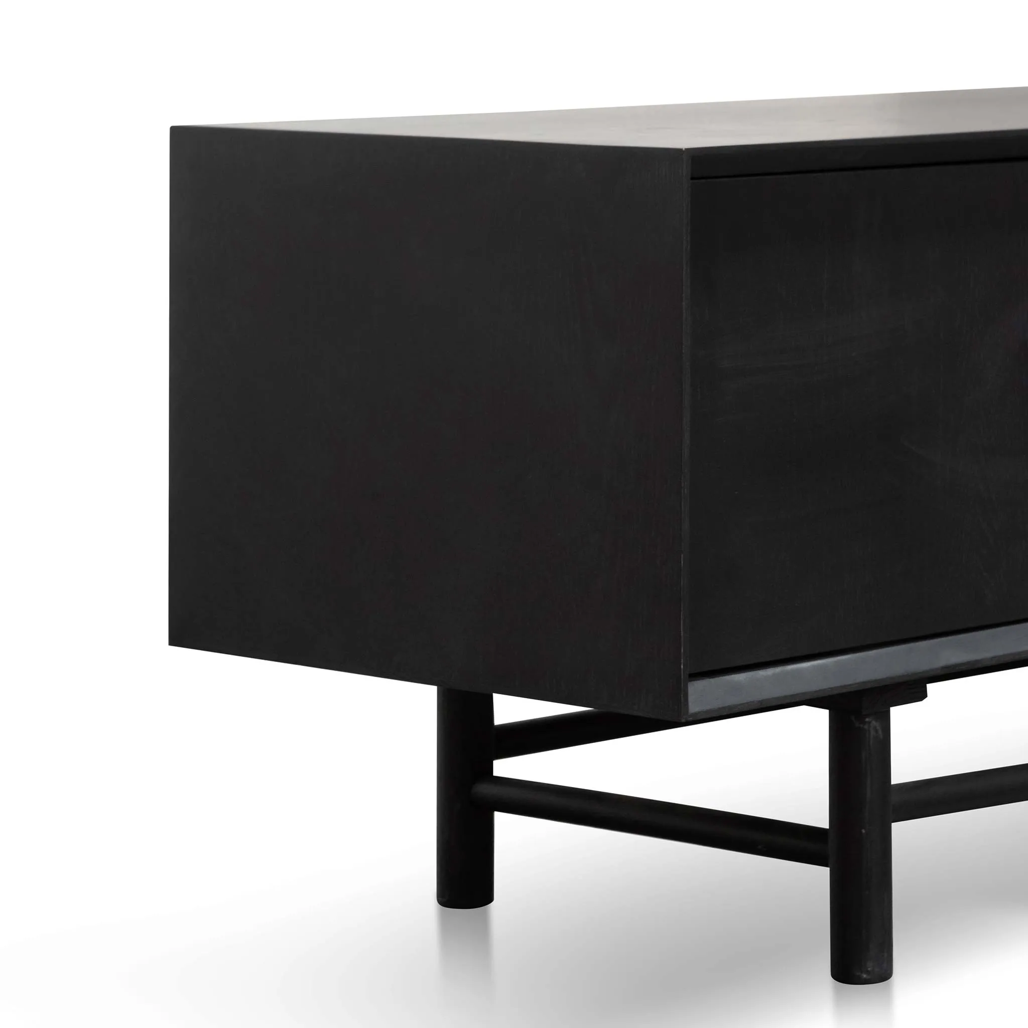 Ducan 1.8m Wooden TV Entertainment Unit - Black