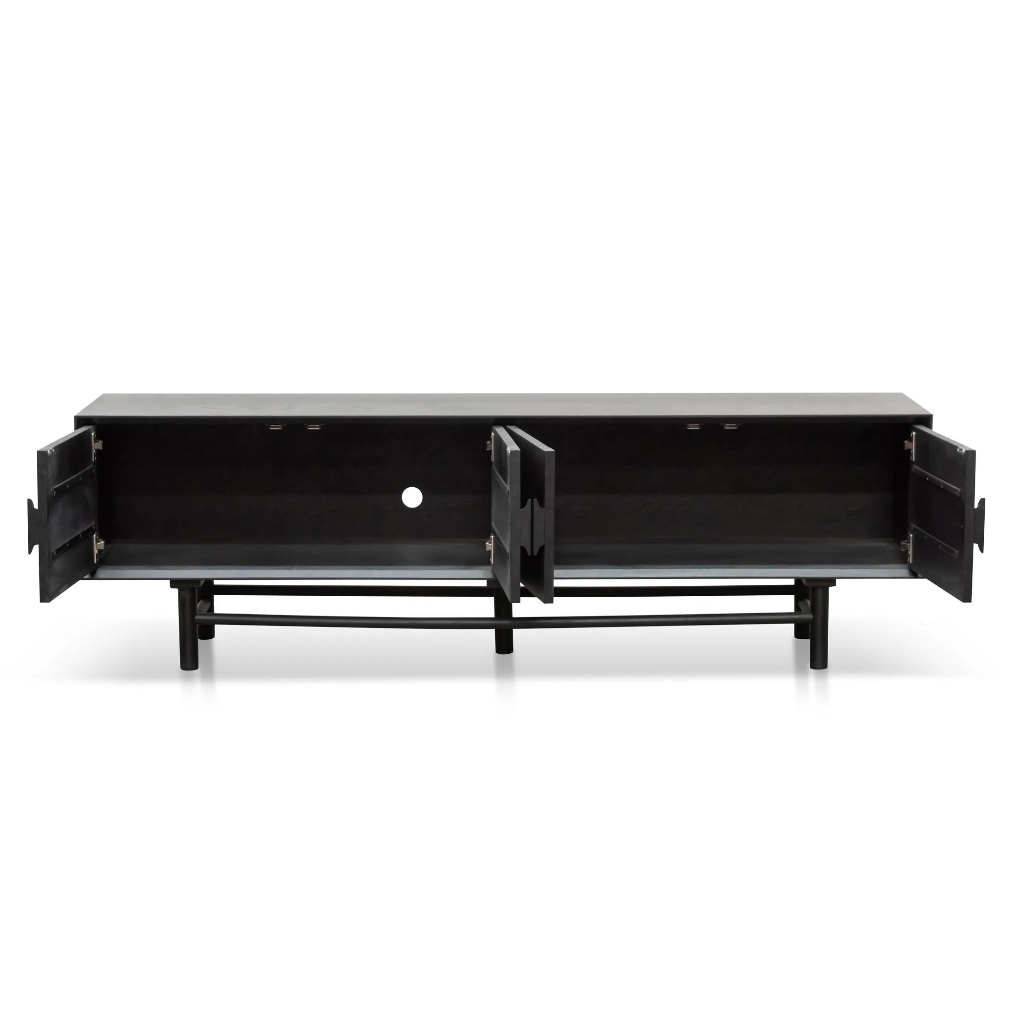 Ducan 1.8m Wooden TV Entertainment Unit - Black