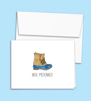 Duck Boots Folded Note Cards