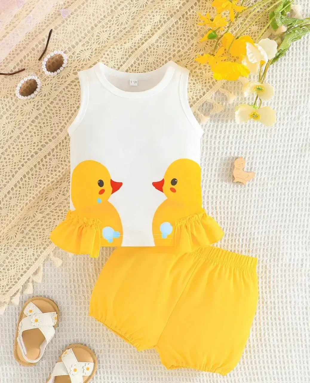 Duck-Duck-Cute 2 PC Short Set