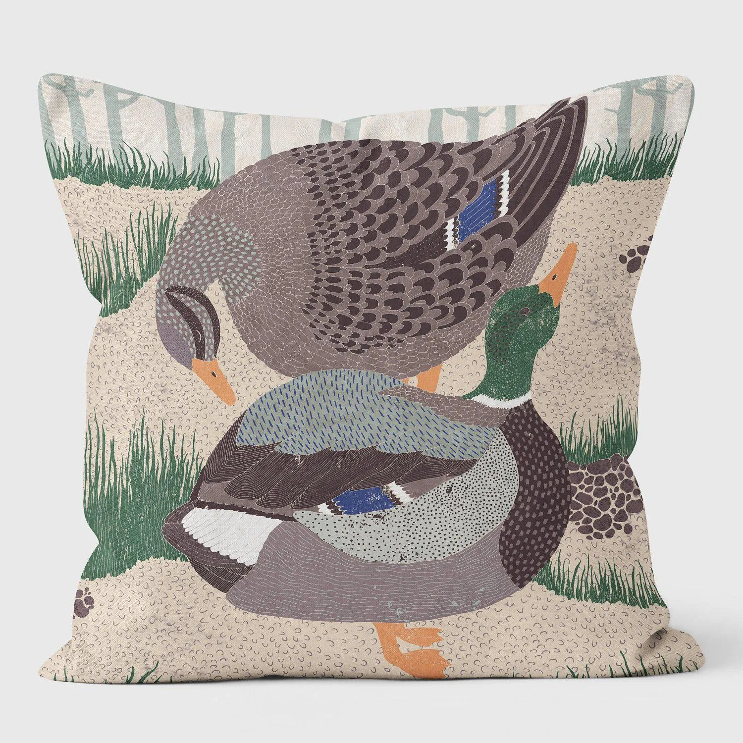 Ducks Green - Christmas Seasonal Cushion