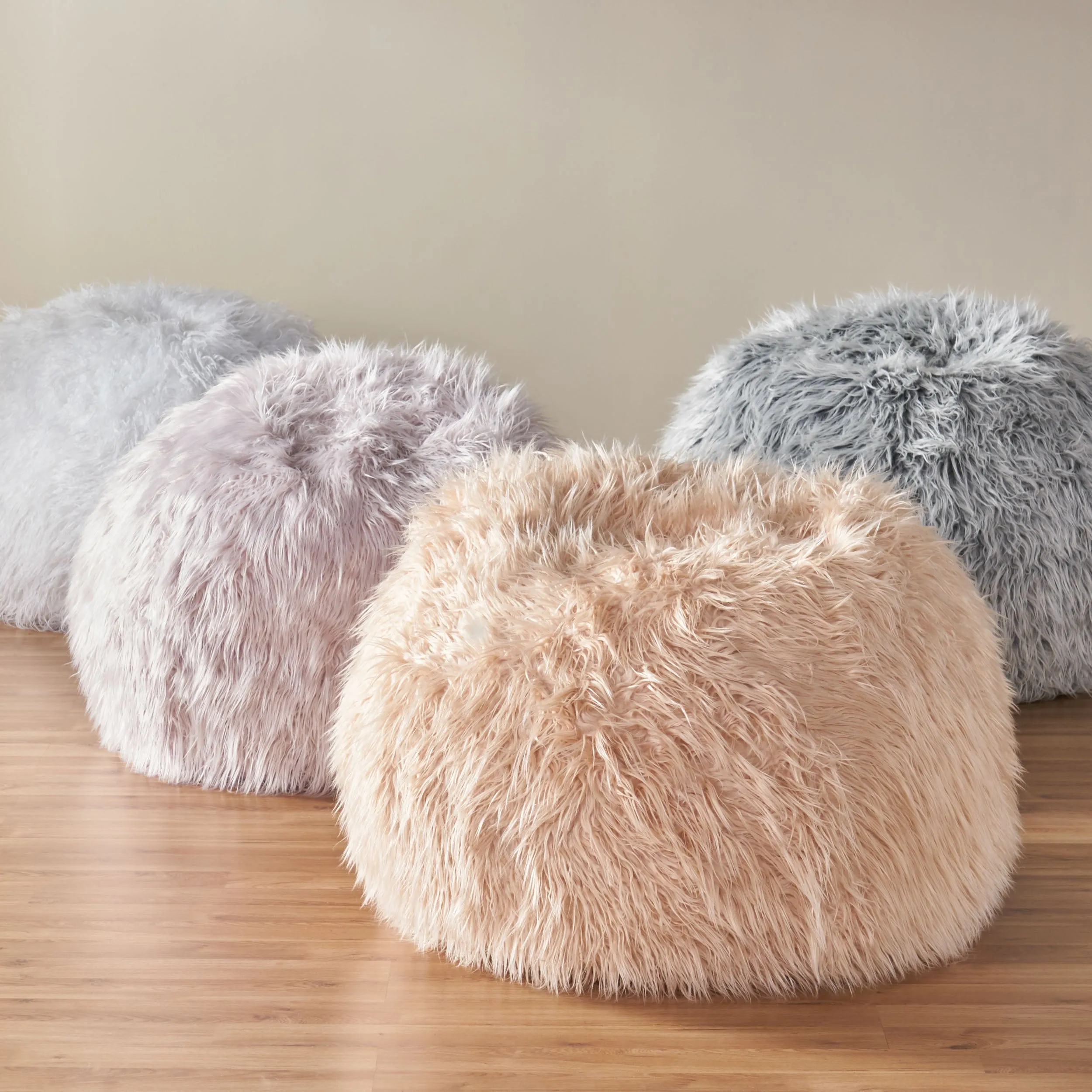 Dundas Modern Glam 3 Foot Faux Fur Bean Bag