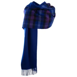 Dunedin Cashmere Double Sided Stole  Heritage Of Scotland/Dark Blue