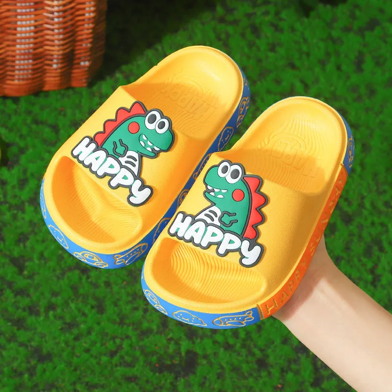 Dunnmall Children's Slippers Summer Cartoon Cute Non-Slip Soft Bottom Children Indoor Bath Boys and Girls Home Bathroom Slippers