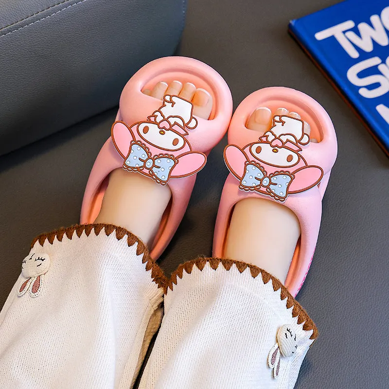 Dunnmall Sanrio Children's Sandals Summer Cartoon Boys and Girls Indoor Non-Slip Soft Bottom Children Teens Babies Slippers