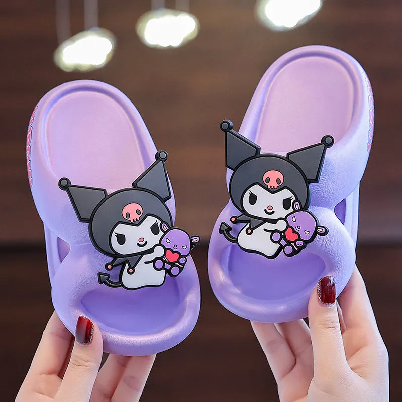 Dunnmall Sanrio Children's Sandals Summer Cartoon Boys and Girls Indoor Non-Slip Soft Bottom Children Teens Babies Slippers