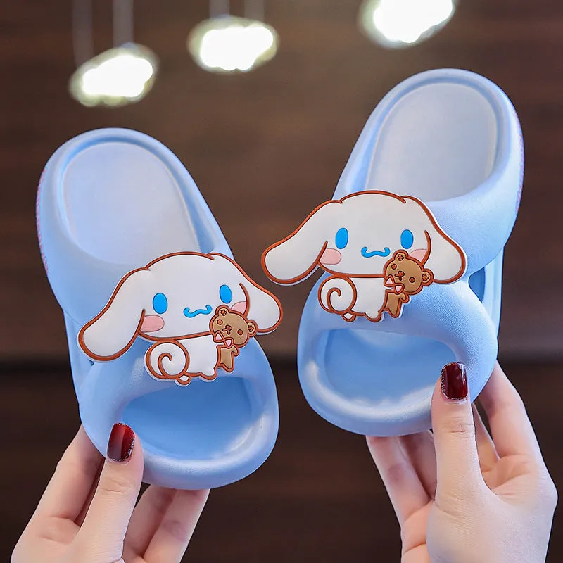 Dunnmall Sanrio Children's Sandals Summer Cartoon Boys and Girls Indoor Non-Slip Soft Bottom Children Teens Babies Slippers