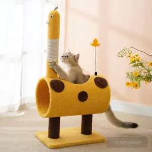 Durable and Steady Little Yellow Deer Cat Scratcher Tree