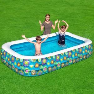 Durable Inflatable Kids Pool 305x183x56cm, 1161L, Bestway