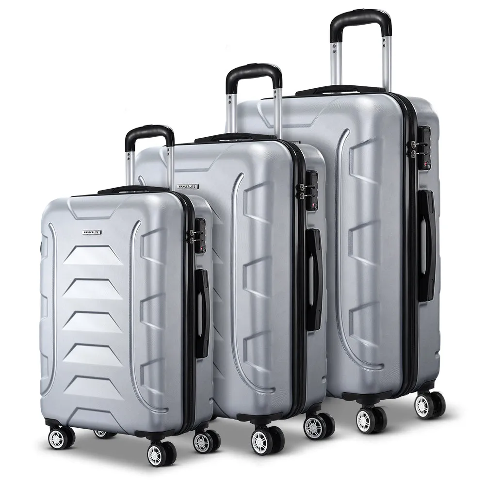 Durable Lightweight 3pc Luggage Set with TSA Lock - Wanderlite