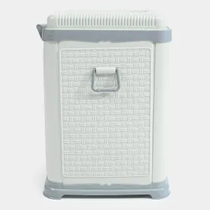 Durable Plastic Laundry Basket | White