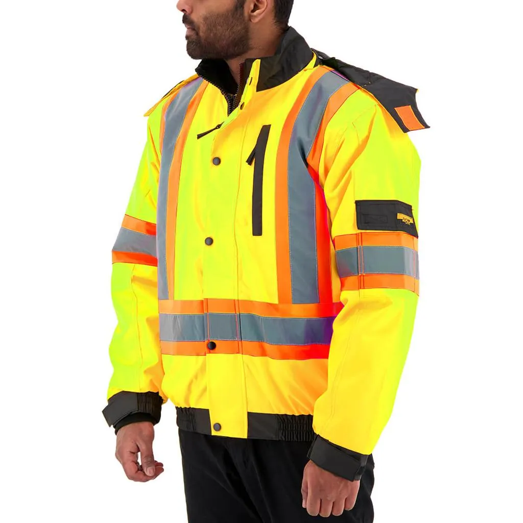 DuraDrive Basic 6-in-1 Yellow Hi-Vis Insulated Safety Traffic Winter Jacket