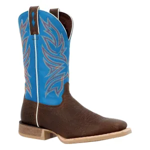 Durango Men's Rebel Pro Bay Brown And Brilliant Blue Leather Square Toe Boot DDB0421