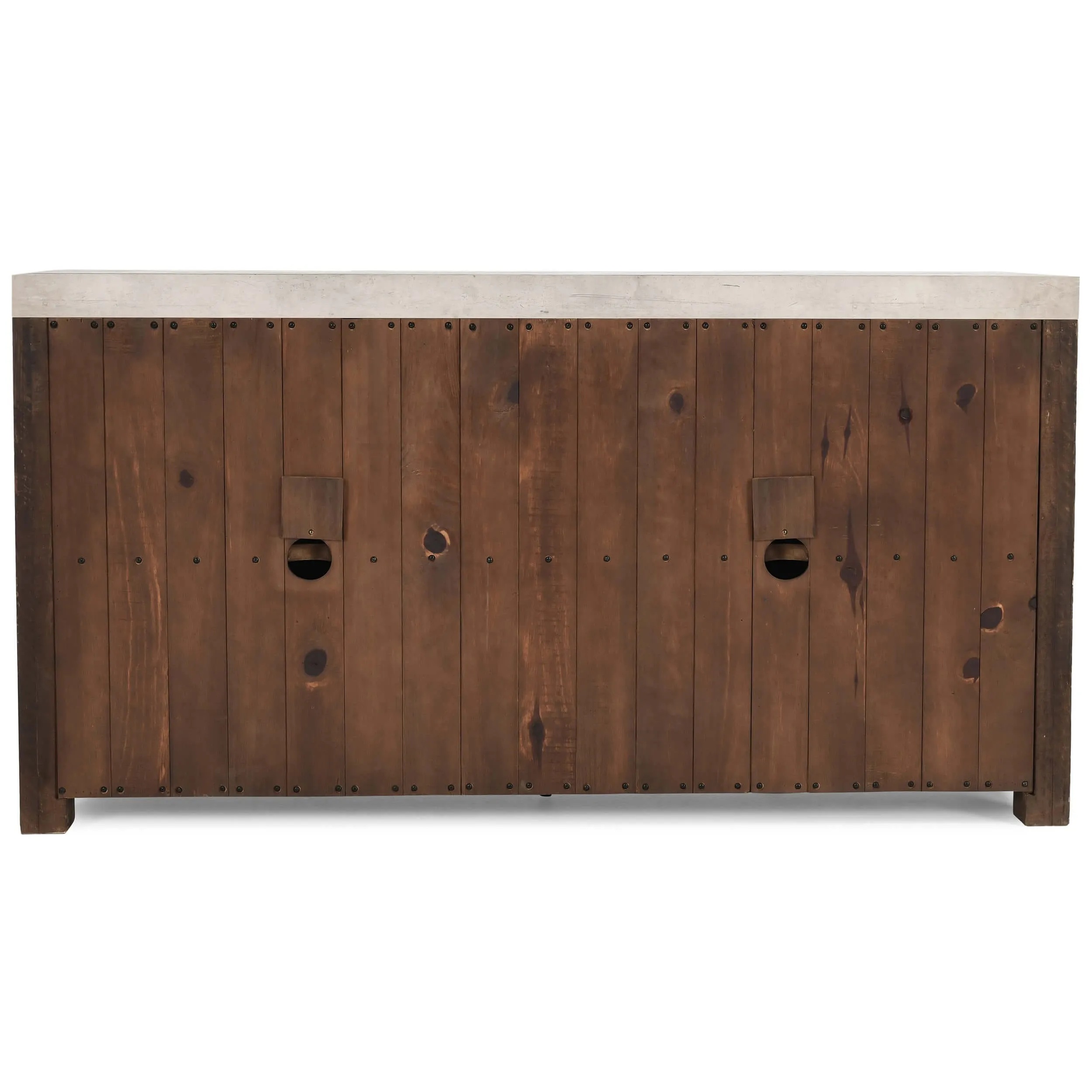 Durant 4 Door Sideboard, Distressed Gray