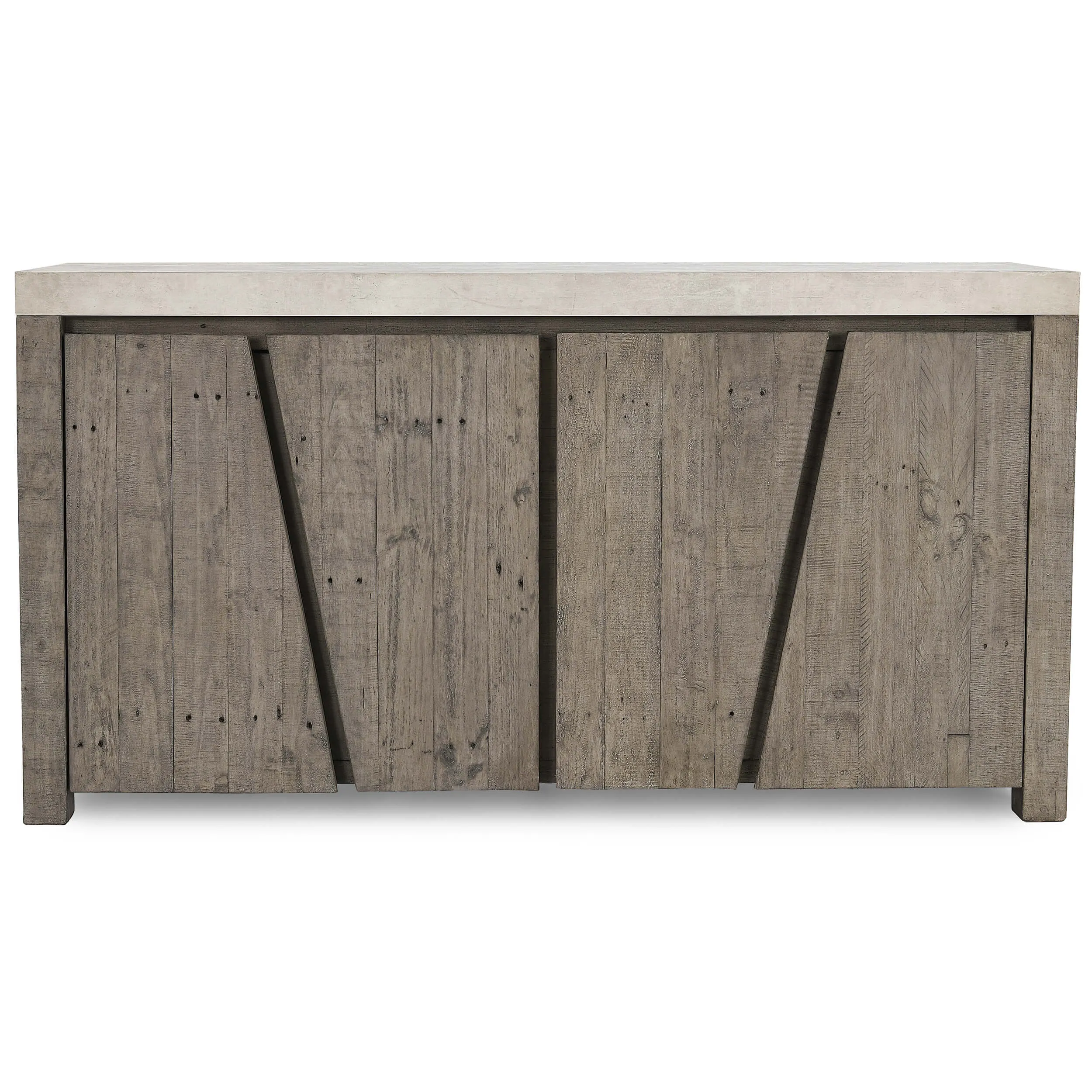 Durant 4 Door Sideboard, Distressed Gray