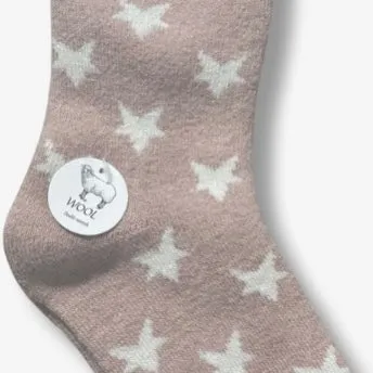 Dusky Pink Wool Blend Sock