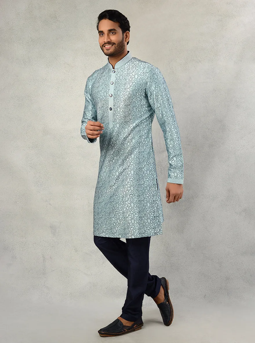 Dusty Blue Kurta Pajama | TULA