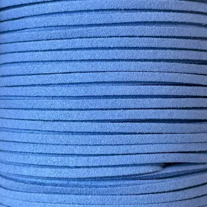 Dusty Blue Suede Leather Cord per metre