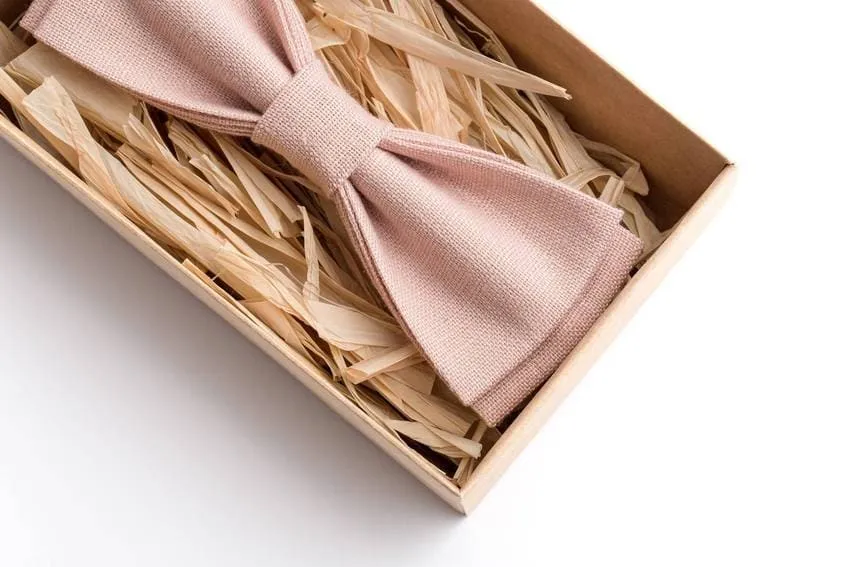 Dusty Pink Eco-Friendly Boys Bow Ties - Stylish and Sustainable