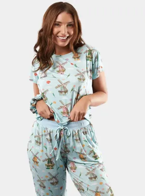 Dutch Windmills T-Shirt Pyjama Trouser Set