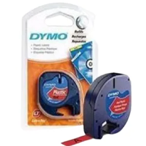 DYMO TP 12MMX4M LT PLASTIC RED