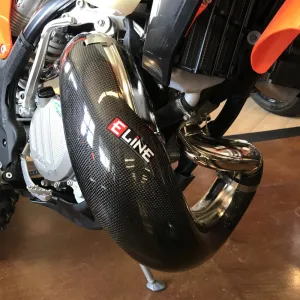 E-Line Carbon Fiber Pipe Guard 2023-UP KTM/HUS/GAS 125 w/ Stock Pipe | MPG12523