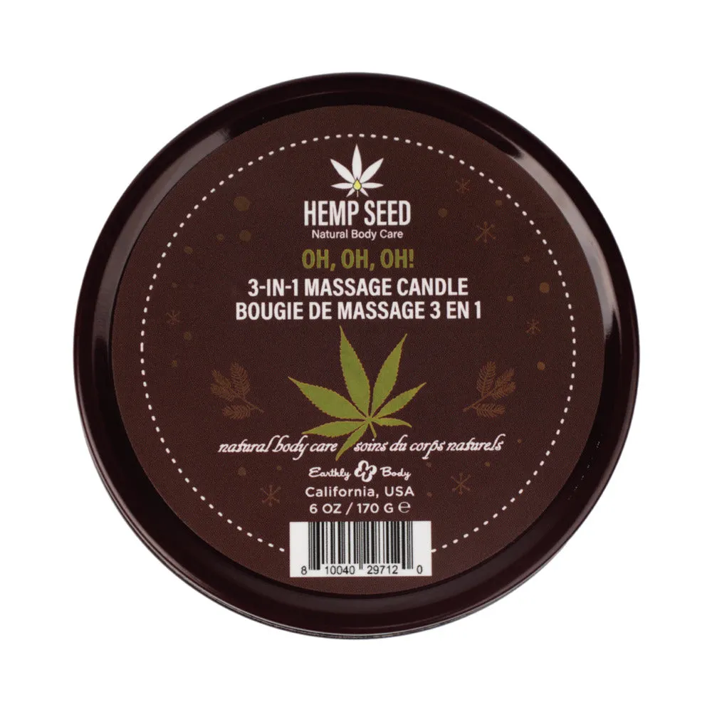 Earthly Body Hemp Seed Holiday 2024 3-in-1 Massage Candle 12-Piece Pre-Pack