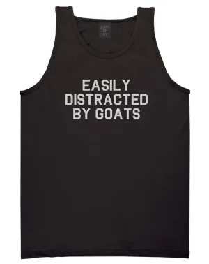 Easily Distracted By Goats Mens Tank Top Shirt