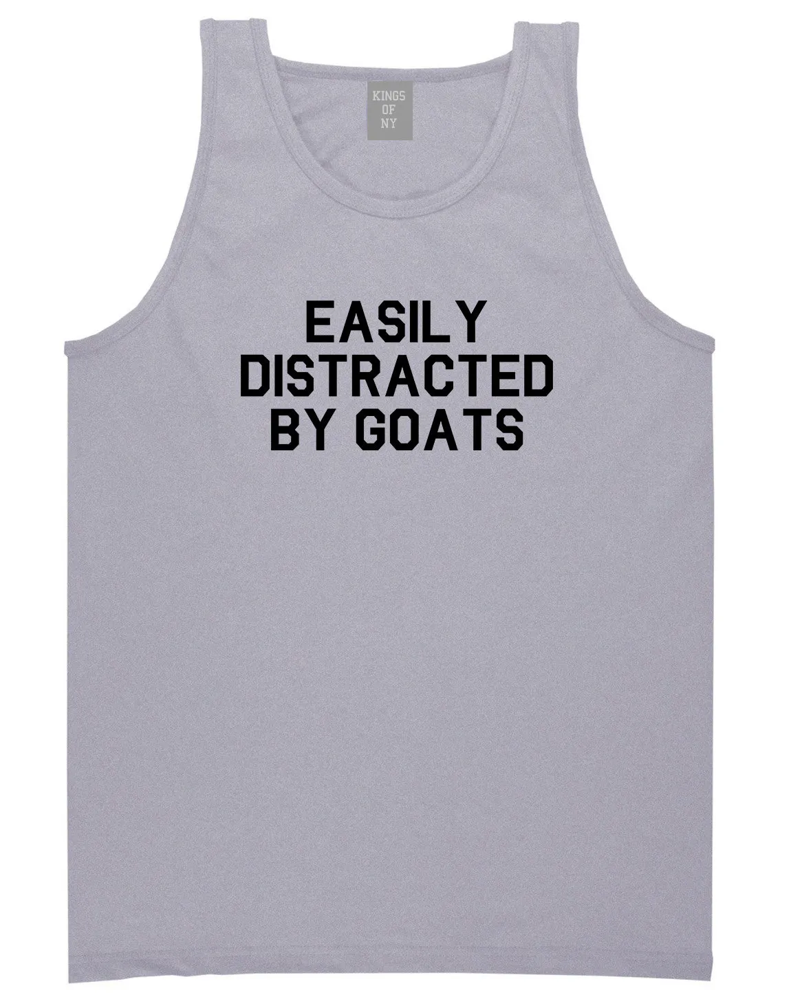 Easily Distracted By Goats Mens Tank Top Shirt