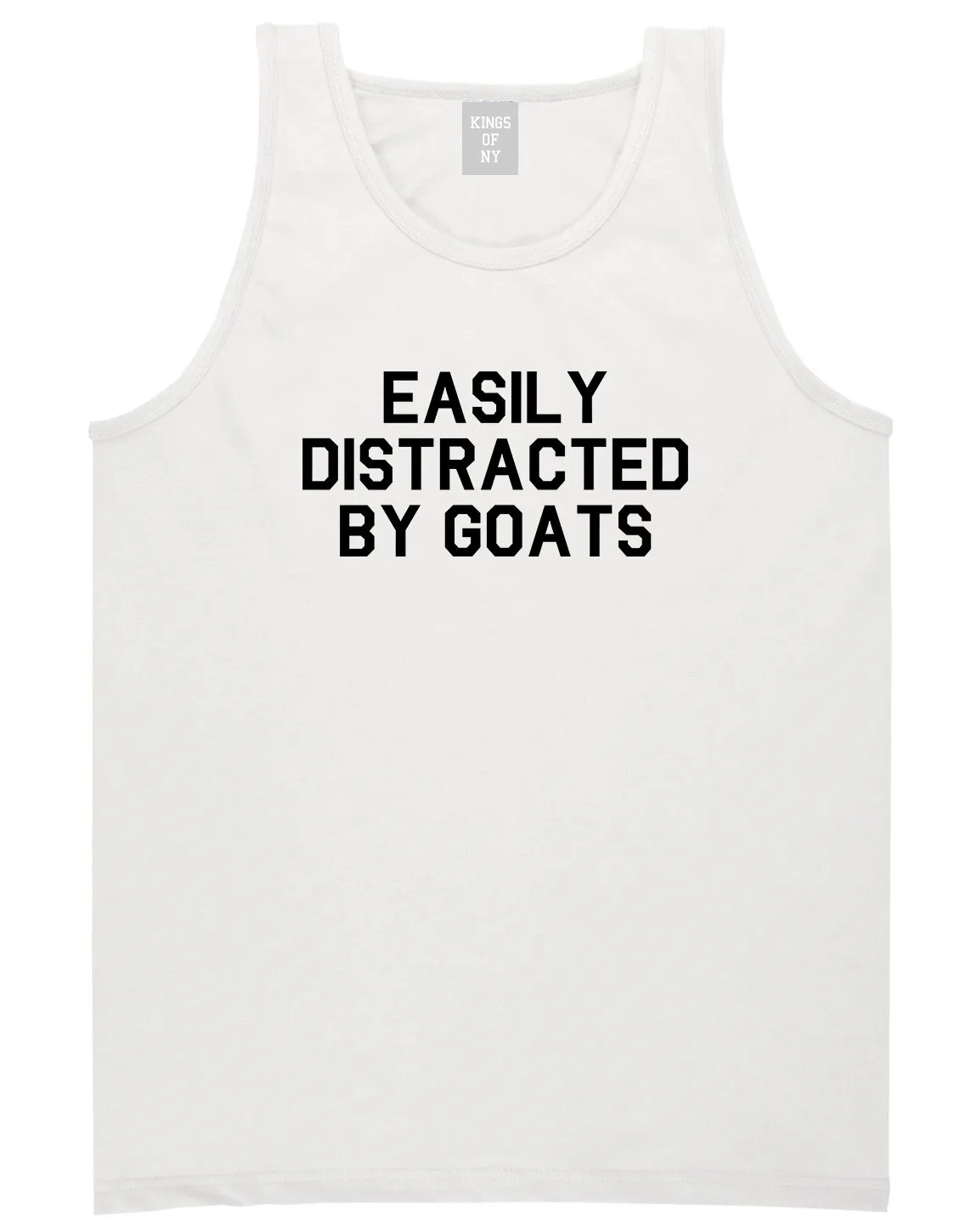 Easily Distracted By Goats Mens Tank Top Shirt