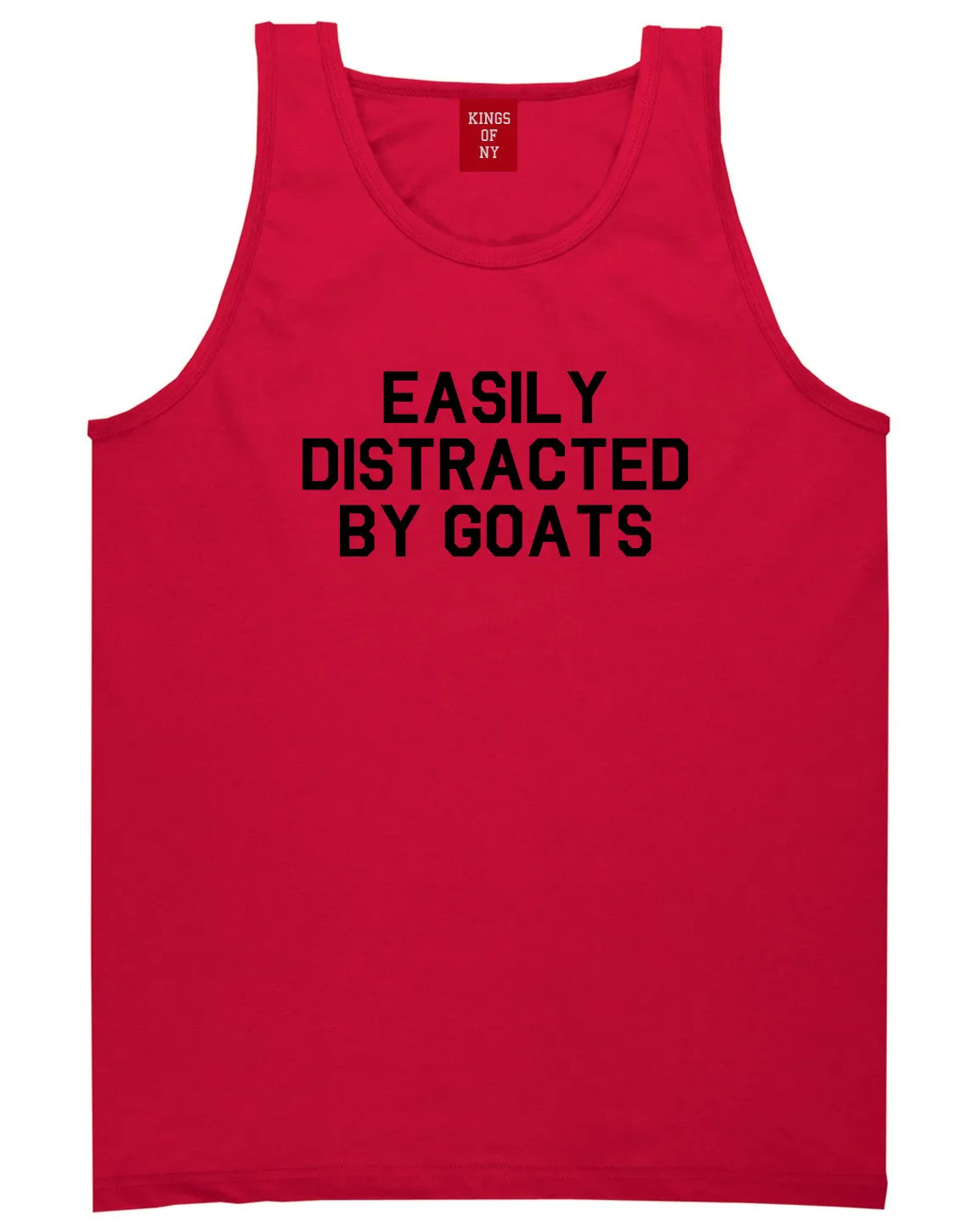 Easily Distracted By Goats Mens Tank Top Shirt